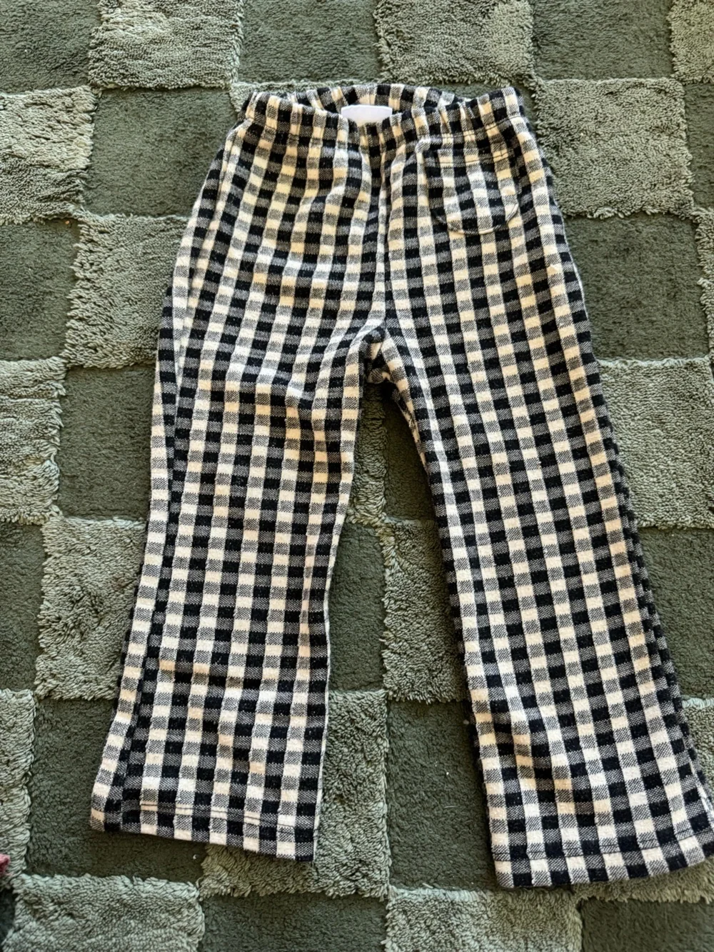 Zara Black and cream Gingham Baby Leggings